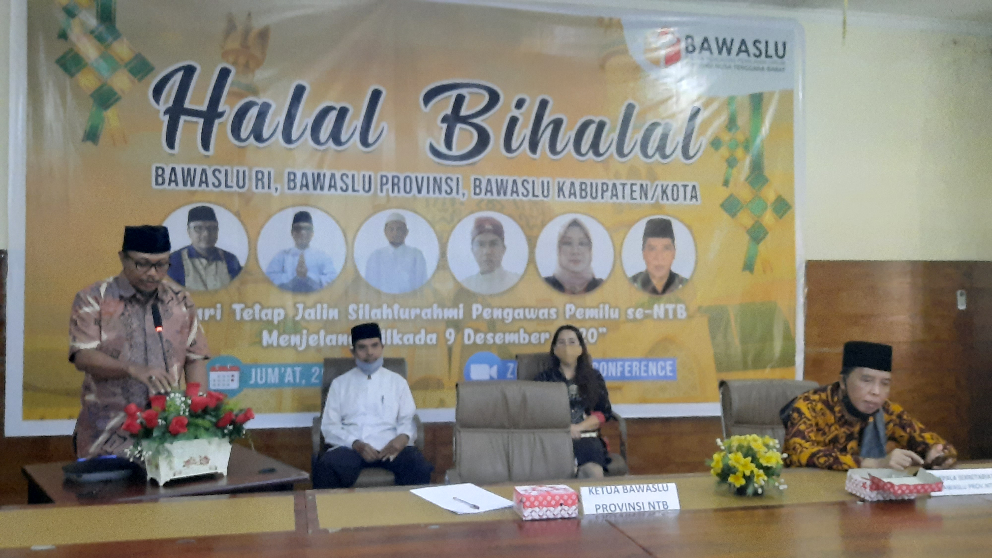 Bawaslu NTB Gelar Halal Bihalal Secara Virtual