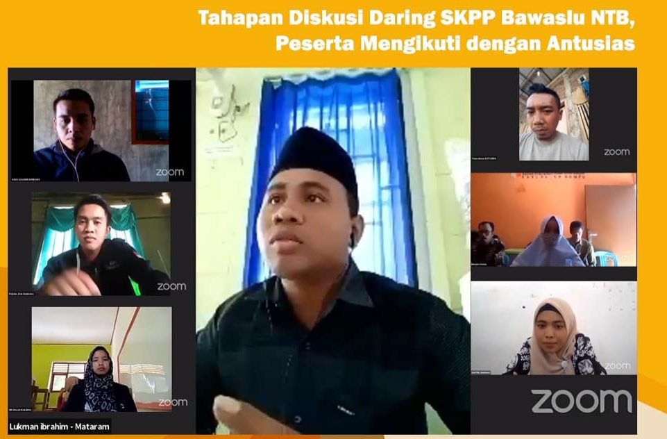 Peserta SKPP Bawaslu NTB Tuntaskan Tahapan Diskusi Secara Daring