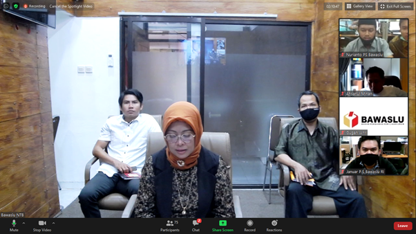 Penyusunan Petunjuk Teknis Perbawaslu No. 2 Tahun 2020 tentang Penerimaan Permohonan dan Registrasi