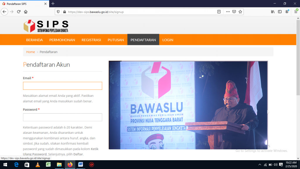 Ini Tata Cara Pengajuan Permohonan Sengketa Pemilihan Secara Tidak Langsung Melalui "SIPS"