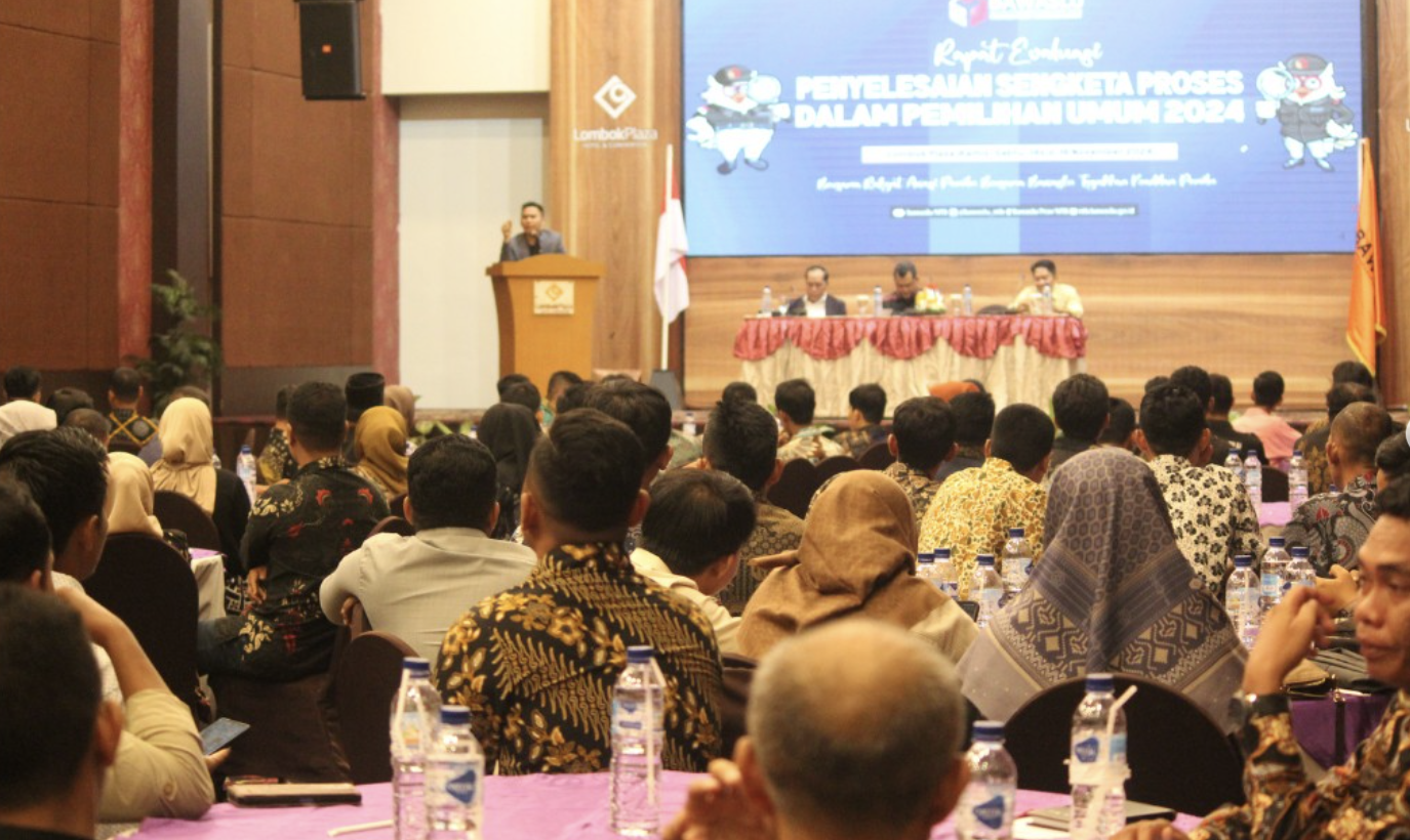 Gelar Rapat Evaluasi Penyelesai Sengketa Proses Pemilu 2024, Bawaslu NTB Komitmen Tingkatkan Kinerja Jajaran
