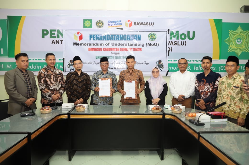 Lolly Suhenty Hadiri Penandatangan MOU Bawaslu Lotim dan Universitas Hamzanwadi