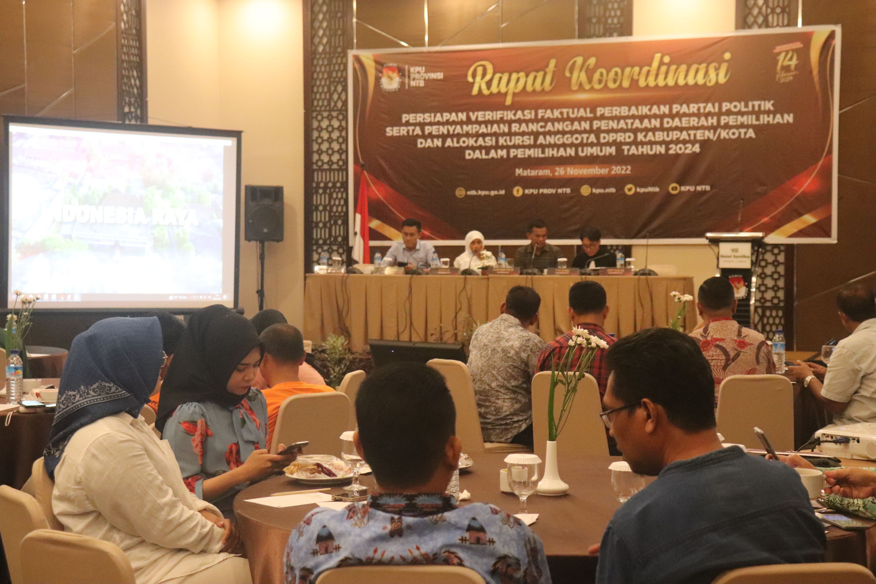 Persiapan Verifikasi Faktual Perbaikan dan Penataan Daerah Pemilihan, Bawaslu NTB Hadiri Rakor KPU NTB