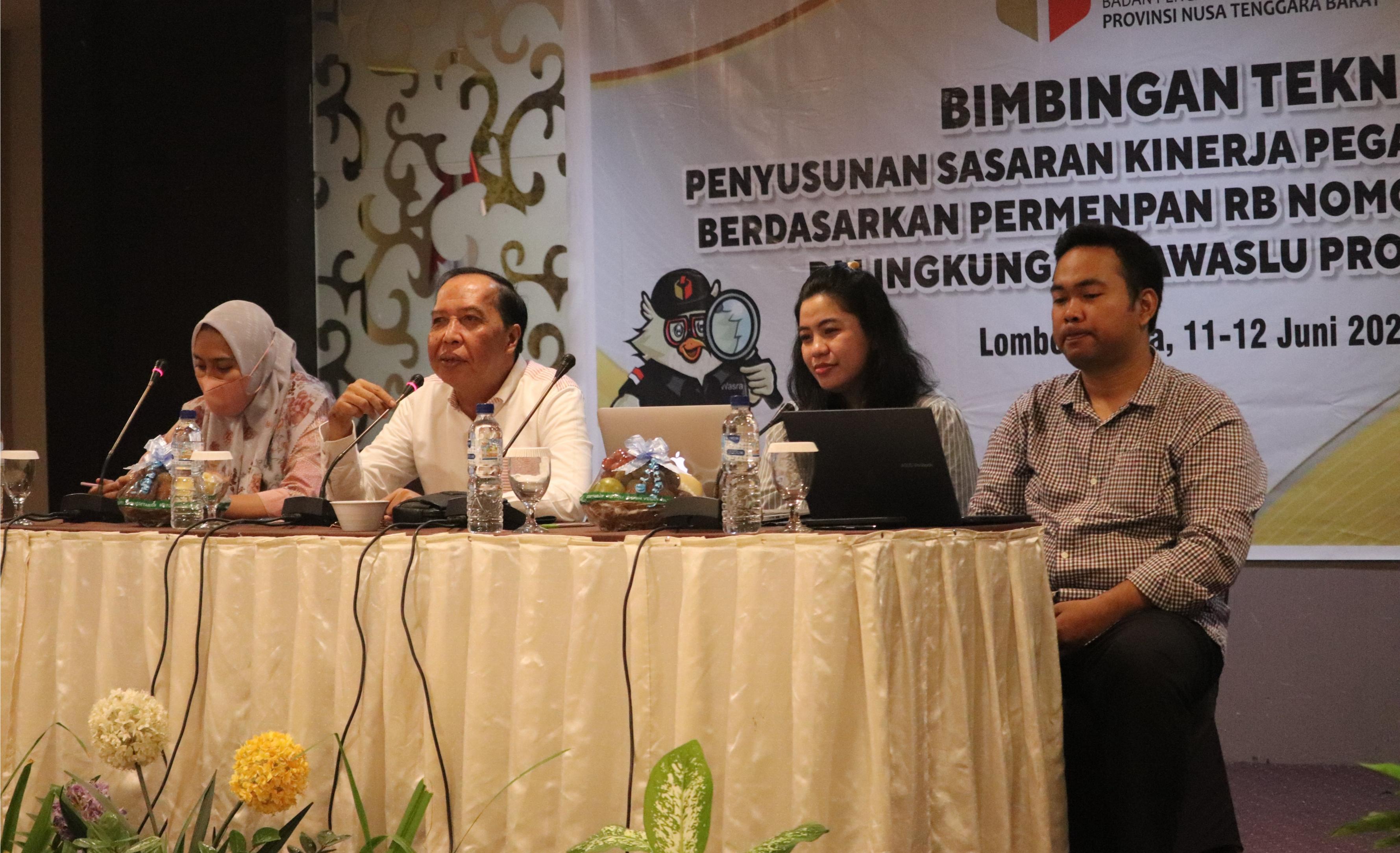 Pastikan Penilian Kinerja ASN Dilakukan Dengan Baik, Bawaslu NTB Gelar Bimtek Pengisian SKP Tahun 2024