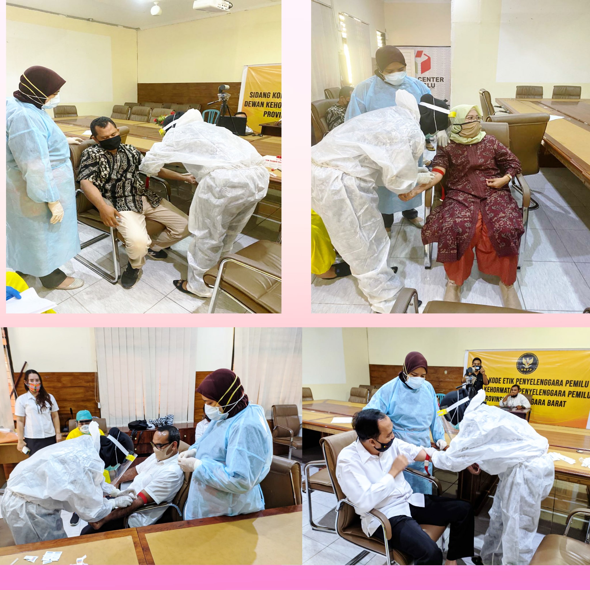 Seluruh Pimpinan Bawaslu Provinsi NTB, Lakukan Rapid Test, Hasilnya ?