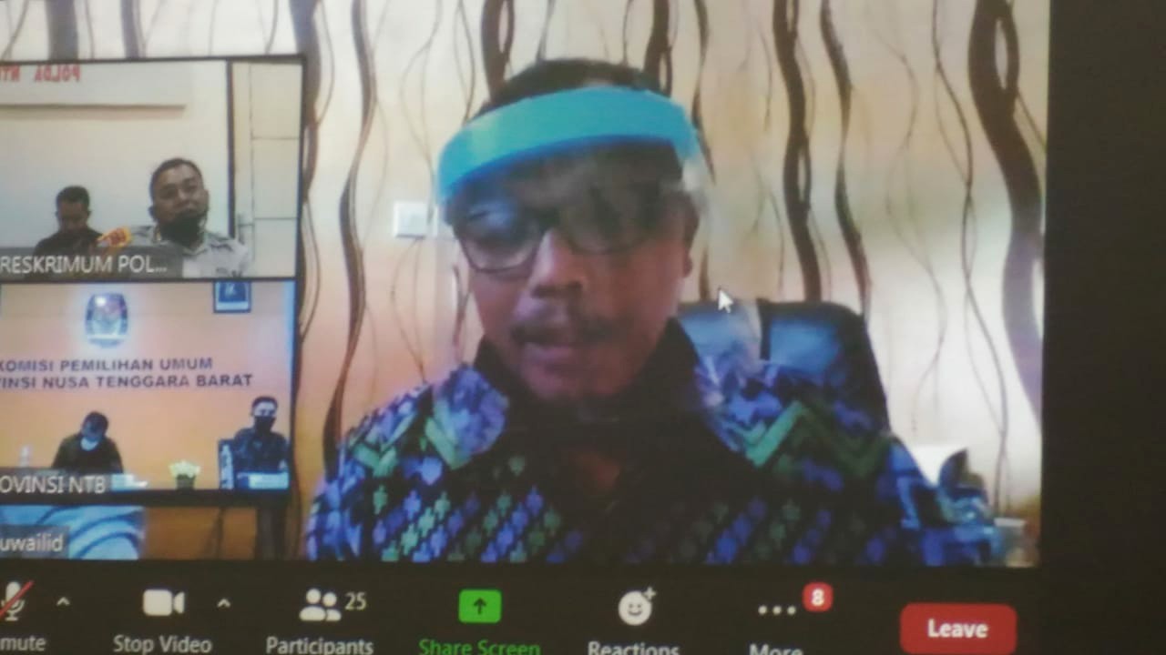 Bawaslu NTB Ikuti Rakor Daring Bersama KPU NTB
