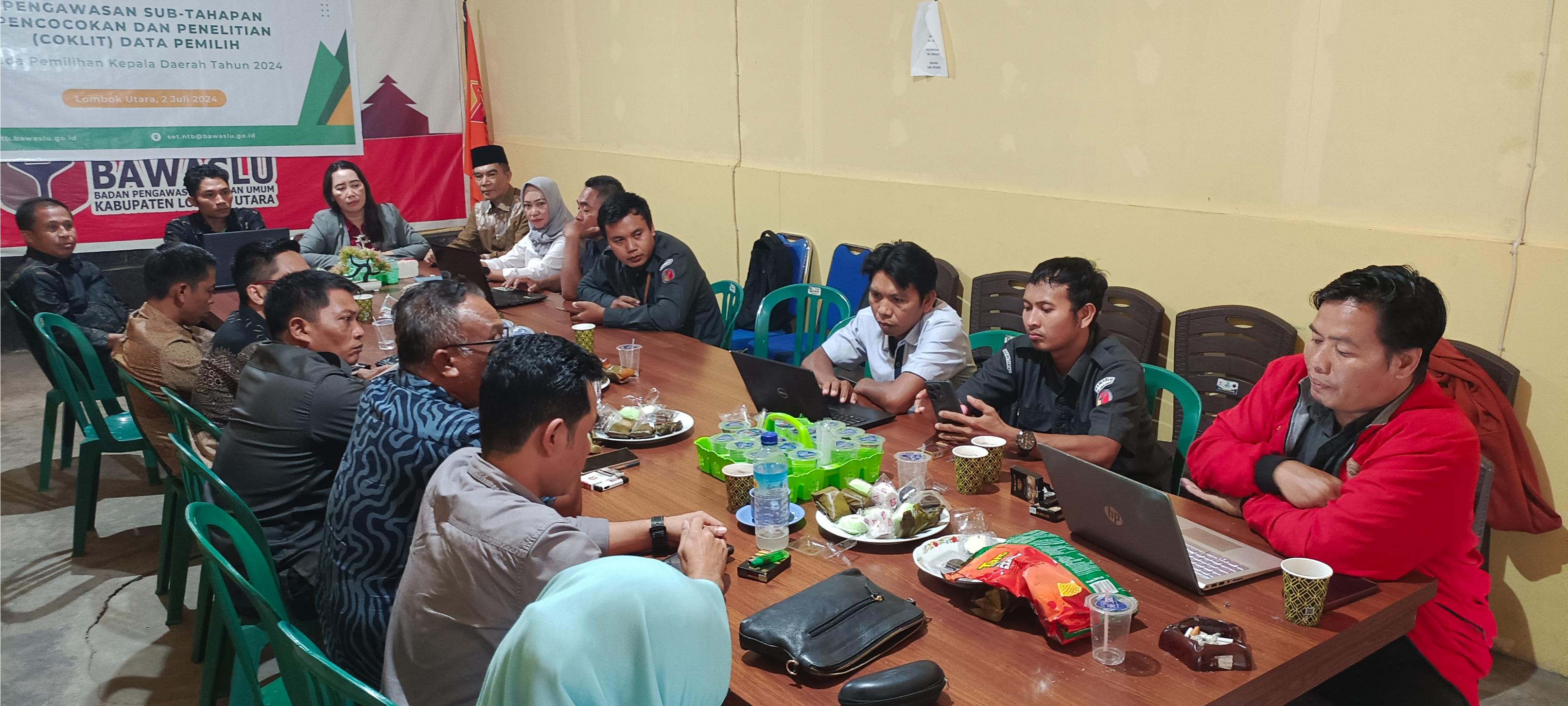 Kian Fokus Kawal Hak Pilih, Bawaslu NTB Gelar Rakor Pengawasan Coklit Pilkada 2024