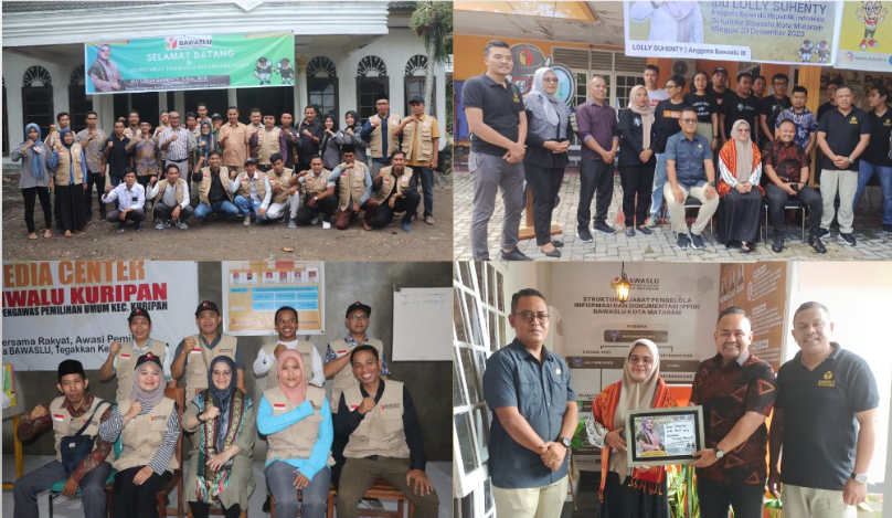 Kunjungi Panwascam dan Bawaslu Kabupaten/Kota, Lolly Berikan Motivasi Pada Jajaran Pengawas Pemilu