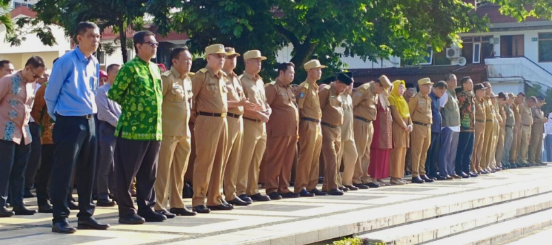 Ketua Bawaslu NTB Hadiri Apel Netralitas ASN Pada Pemilu 2024 di Lingkungan Pemrov NTB