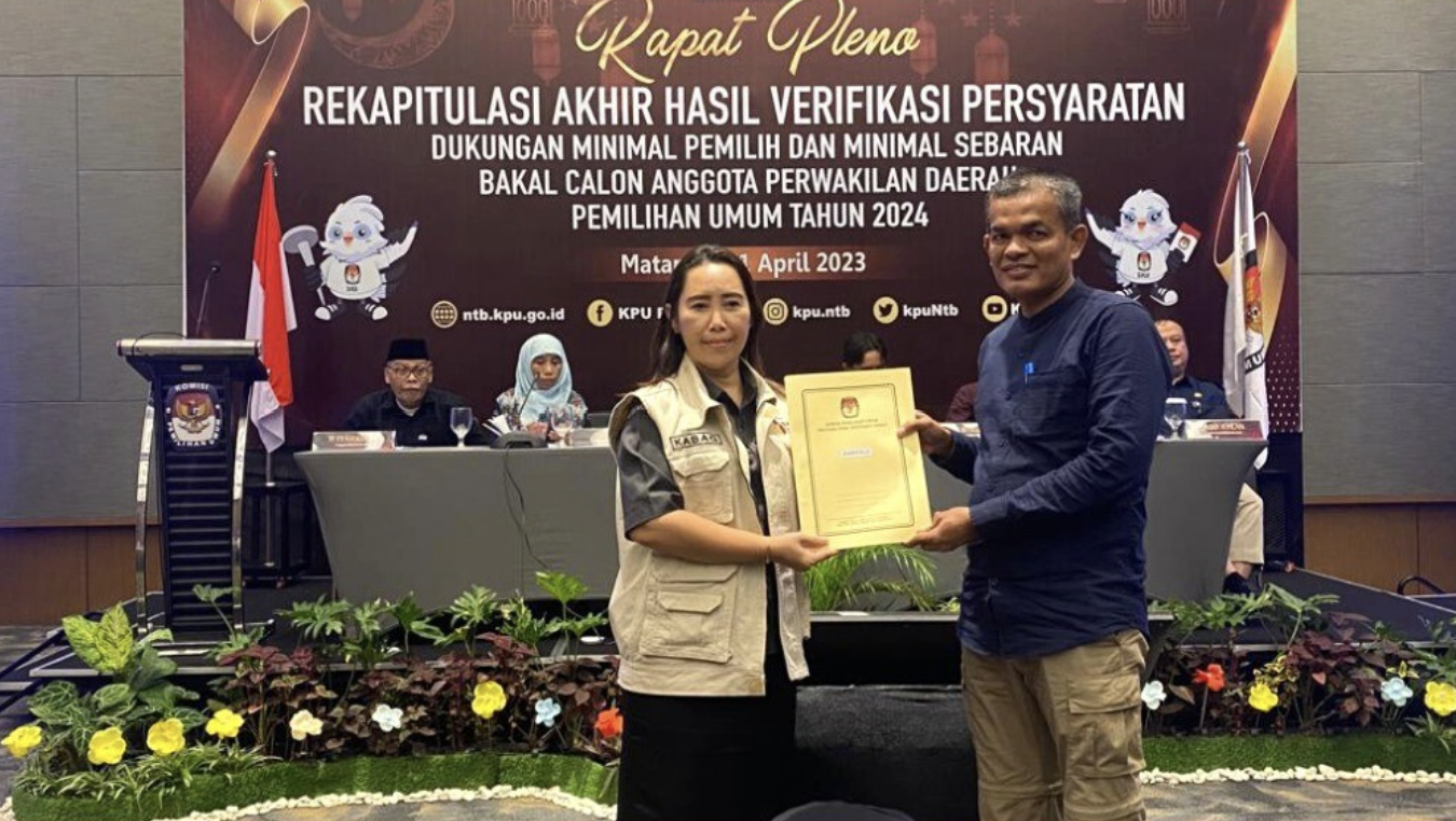 KPU NTB Sampaikan 24 Nama Bakal Calon Anggota DPD RI