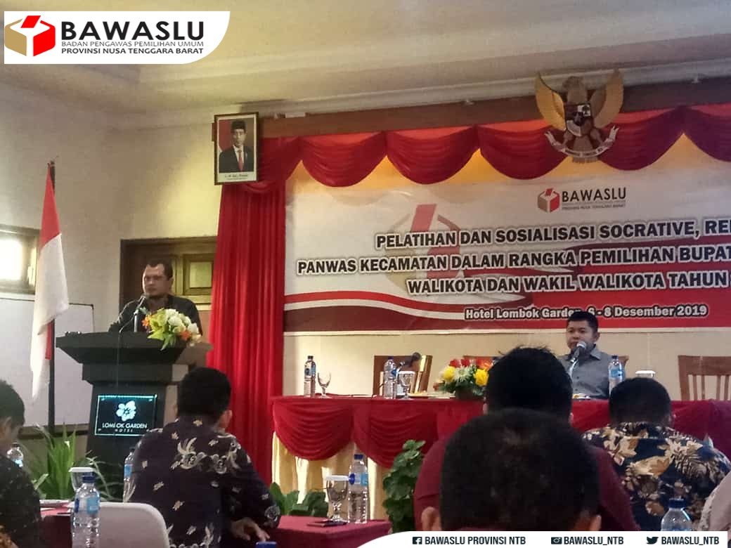Bawaslu NTB Gelar Pelatihan dan Sosialisasi Socrative untuk Rekrutmen panwascam secara Online