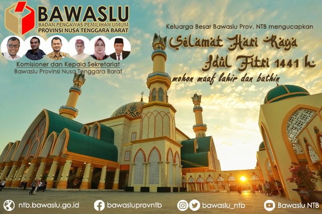 Bawaslu NTB Mengucapkan Selamat Hari Raya Idul Fitri 1441 H/2020
