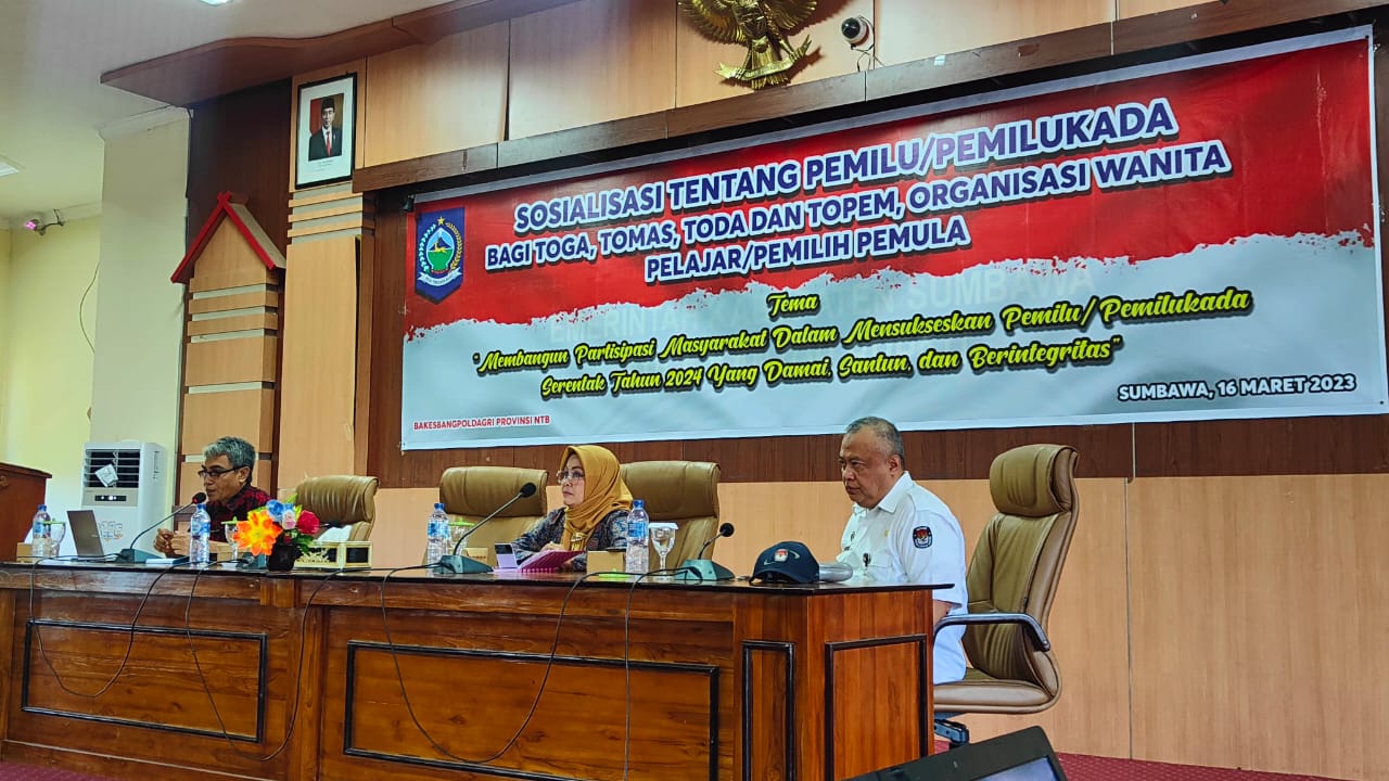 Sosialisasi bersama Kesbangpol, Yuyun Sampaikan Peta Kerawanan Pemilu 2024