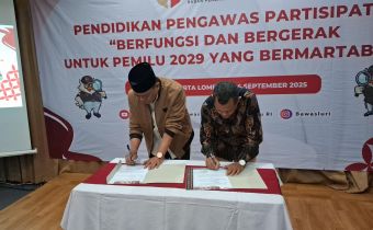 Bawaslu NTB dan Kemenag NTB Teken MoU, Perkuat Pengawasan Partisipatif Pemilu