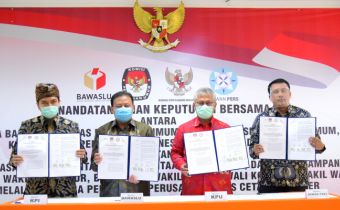 Bawaslu, KPU, KPI, dan Dewan Pers Bentuk Gugus Tugas Pengawasan Kampanye Pilkada 2020 di Media Massa