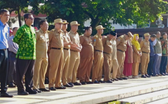 Ketua Bawaslu NTB Hadiri Apel Netralitas ASN Pada Pemilu 2024 di Lingkungan Pemrov NTB